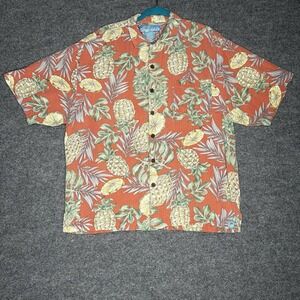 Bermuda Bay Mens Hawaiian Shirt Size Xl Button Up Pineapples